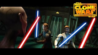 Anakin amp Kenobi vs Ventress 4K HDR  Star Wars The Clone Wars Film Extended 2008 [upl. by Learsi736]