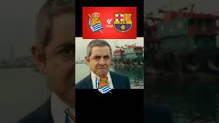 LaLiga 2425 Matchday Real Sociedad vs FC Barcelona 10 Goal Becker funny Johnny English kick [upl. by Nibla741]