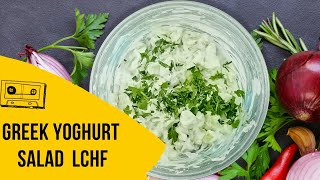 Labneh Salad I LCHF Salad I Keto Salad I Greek Yoghurt Salad I Easy Salad [upl. by Pimbley]