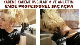 Evde Profesyonel Saç Açma Evde Saç Açma Saç Açma Evde Saç Boyama Saç Açıcı [upl. by Maitland]