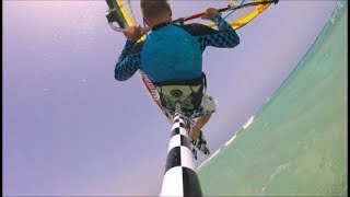 Windsurfing Risco del Paso 7 Bft  Windsurfen Sotavento Fuerteventura 2017  GoPro backy mount [upl. by Buroker]