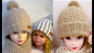 Snowflake Pattern Crochet Beanie Hat Free Tutorial [upl. by Gaspar559]