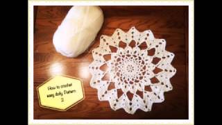 How to crochet easy doily Pattern 2 [upl. by Kessel]