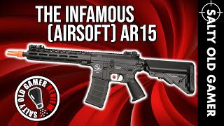 ASG Armalite M15 Defense MLok Airsoft AEG  SaltyOldGamer Airsoft Review [upl. by Xuagram]