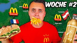 1 MONAT nur bei MCDONALDS ESSEN Selbstexperiment I McMathon Woche 2 in EUROPA [upl. by Olleina]