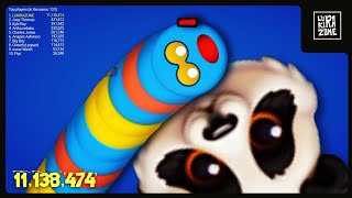 WORMS ZONE BEST Gameplay Top 1  314  wormateio Worms zone biggest snake game  LUKIRAZONE [upl. by Enelime]