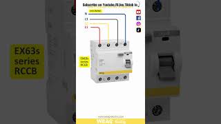 4 Poles RCCB Wiring Diagram  RCCB Connection [upl. by Findley]