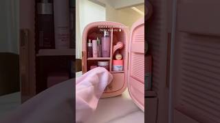 Restocking my skincare fridge 🥰 asmr restock restocking minifridge momlife skincare preppy [upl. by Suzanne25]