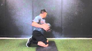 Softball Strength Training  Medicine Ball Rotational Throwswmv [upl. by Tarryn]