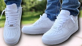 How To Lace Nike Air Force 1s Loosely THE BEST WAY [upl. by Einneg]