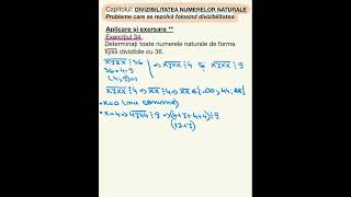 Ex 34  pag 52 Probleme care se rezolvă cu divizibilitate  Matematică 6 [upl. by Francyne]