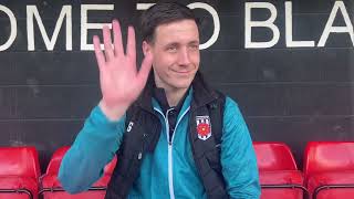 INTERVIEW Adam Blakeman  Darlington vs Chorley [upl. by Anattar]