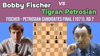 Fischer vs Petrosian  Candidates Final 1971 Buenos Aires ARG rd 7 [upl. by Flannery658]