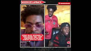 KODAK BLACK REACTS TO FANS SAYING HE NEEDS HELP AFTER STREAM WITH KAI CENAT [upl. by Cram302]