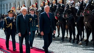 Quirinale il Presidente Mattarella incontra i Reali di Norvegia in visita di Stato [upl. by Siubhan]