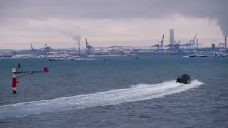 HMS Richmond Welcomed By AMF4 Fast Patrol Boats [upl. by Nomyar]