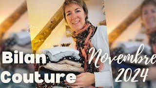 Bilan couture  mes cousettes de novembre 2024 [upl. by Juxon]