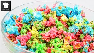 HOW TO MAKE RAINBOW POPCORN [upl. by Hitchcock465]