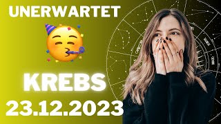 KREBS ♋️🔴 ÜBERRASCHENDES TREFFEN 🤩 Horoskop  23Dezember 2023 krebs tarot [upl. by Jessey]