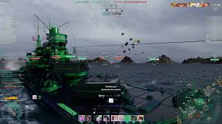 World of Warships First Game With T10 IJN Zao CLR [upl. by Adiol105]