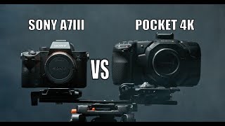 Bmpcc 4k vs Sony A7iii [upl. by Eiramanitsirhc]