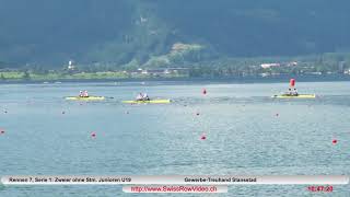 014 JM2  Serie 1 Sarnen 9 Juni 2018 Zweier ohne Stm Junioren U19 Rennen 7 [upl. by Wiebmer]