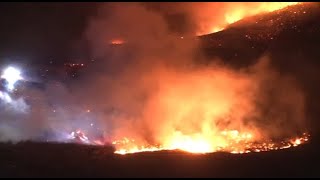 Watch Live Firefighters are battling a brush fire in the Jurupa Valley area [upl. by Enilatan]