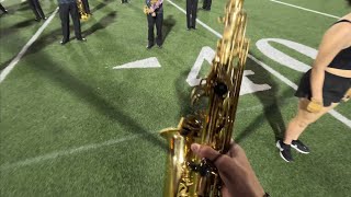 SRHS Marching Band 2024 POV 11 Alto Sax Soloist Borgo Cam  Football Game [upl. by Kcerred]