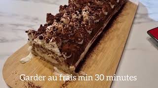 Recette de roulé tiramisu bûche tiramisu [upl. by Titus655]