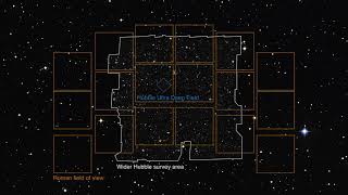 Nancy Grace Roman vs Hubble Telescopes Deep Field Zoom Out [upl. by Atul298]