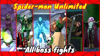 spiderman unlimited all boss fights no death [upl. by Africah]