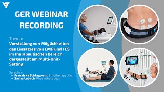 WEBINAR Eine Vielfalt an Möglichkeiten – EMG amp FES in der Therapie [upl. by Sivar]