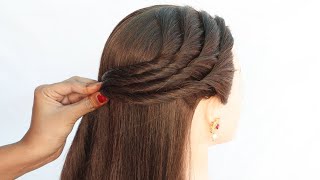 3 antique hairstyle for girls  unique hairstyle  open hair hairstyle  ponytail hairstyle [upl. by Aihsatal473]