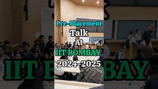 PrePlacement Talk at IIT Bombay❤️ iitjee iitmotivation iitbombay shorts jee [upl. by Edmonda]