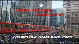 London DLR Train ride from Lewisham to Canary WharfLondonViews [upl. by Atirb354]