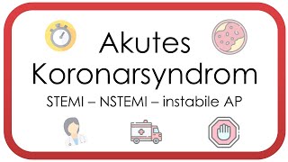 Akutes Koronarsyndrom  Herzinfarkt ACS instabile AP NSTEMI STEMI Troponin Herzkatheter [upl. by Nance]