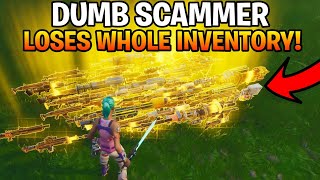 Dumb Scammer Gets Scammed For Whole InventoryFortnite Save The World [upl. by Meid]