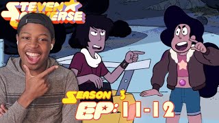 STEVONNIE IS BACK Steven Universe Season 3 Episodes 1112 FIRST TIME REACTION Beach City Drift [upl. by Atteyram64]