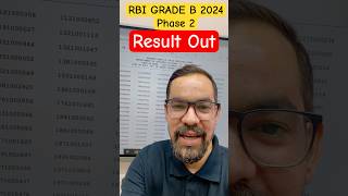 RBI Grade b Phase 2 Result Out  RBI Grade B Result 2024  Mahesh Sir shorts result rbigradeb [upl. by Theda]