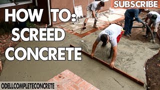 How to Screed Concrete [upl. by Cirdes]