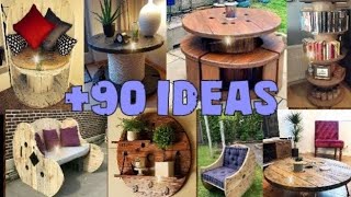 95 Ideas de madera Carretes Reciclado que puedes hacer para vender y Generar Ingresos 🔥💰 [upl. by Burgwell]