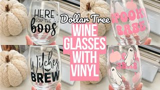 EASY DIY PERSONALIZED DOLLAR TREE WINE GLASSES WITH CRICUT  TIPS amp HACKS FOR BEGINNERS [upl. by Phelgon]