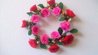 Learn to make Organdy Roses and wreath [upl. by Allin]