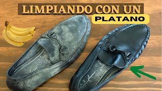 Como LIMPIAR 🧼 Zapatos NEGRO de cuero o piel  Como darle BRILLO a los zapatos Sin Grasa [upl. by Airekat]