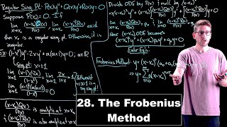 The Frobenius Method  Ordinary Differential Equations  Lecture 28 [upl. by Nomolos]