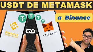 COMO PASAR USDT DE METAMASK A BINANCE RED BSC [upl. by Begga]