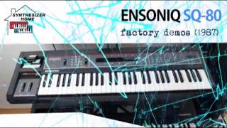 ENSONIQ SQ80 factory demo songs 1987 [upl. by Odoric840]