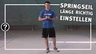 Springseil einstellen  Die richtige Länge  Fitness amp Kraftsport  SportThieme [upl. by Adnima]