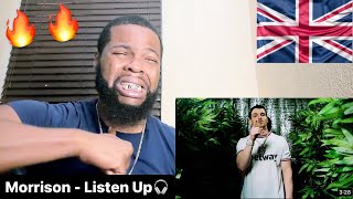 Morrison  Listen Up Official Video  AMERICAN REACTION🔥🇺🇸 [upl. by Erund899]