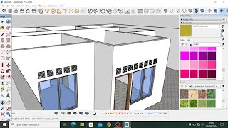 Rumah tipe 60 3D di Sketchup Part 1 [upl. by Lewej]